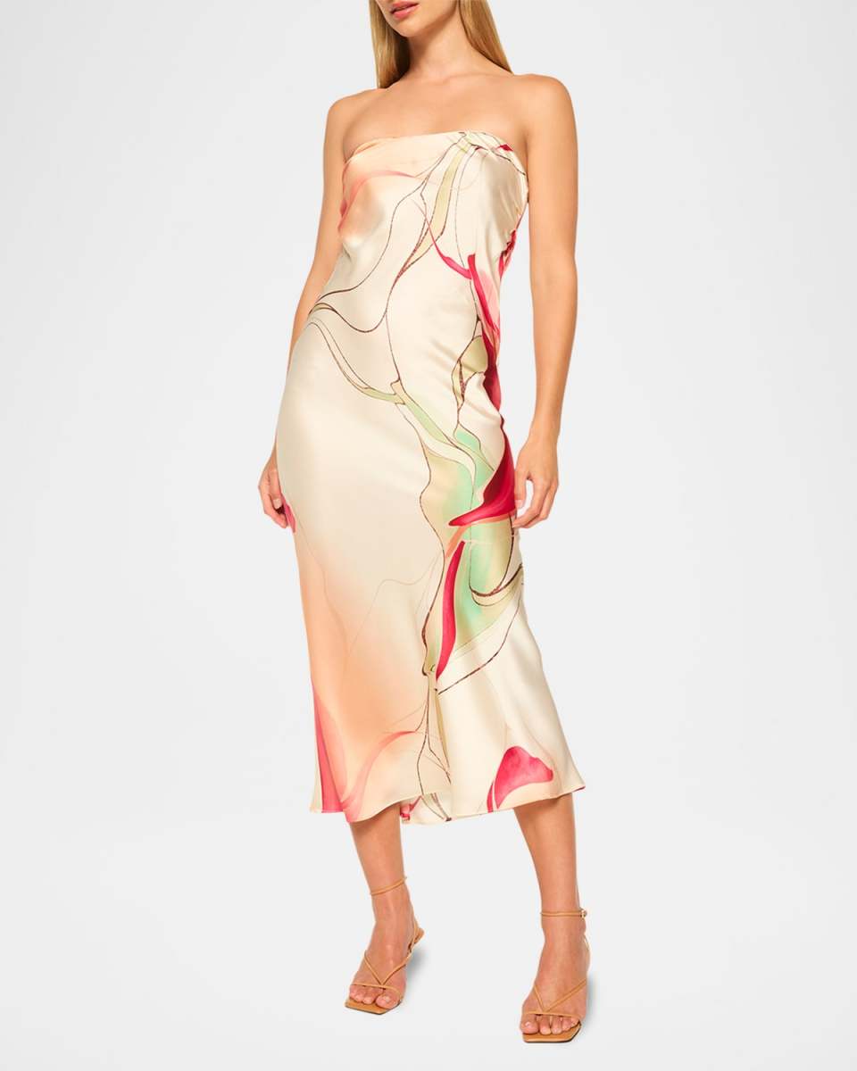 Thara Strapless Midi Dress